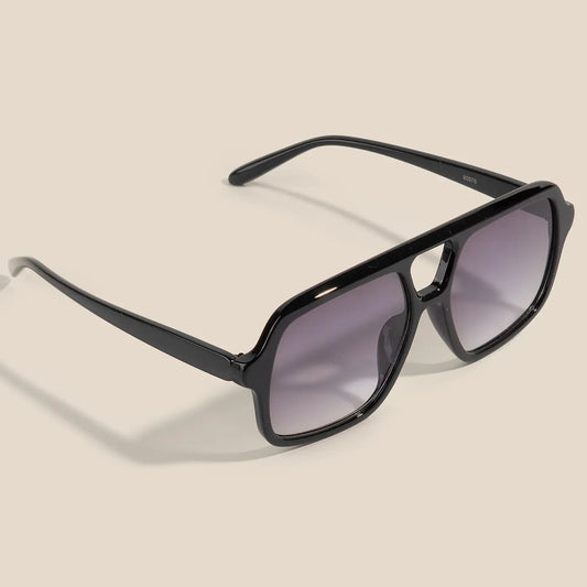 Large Acetate Frame Retro Aviator Sunglasses Set