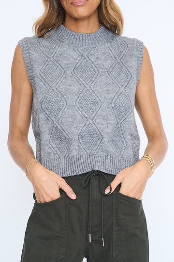 Campus Girl Geometric Sweater Vest