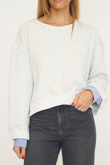 Long Sleeved Mixed Media Top