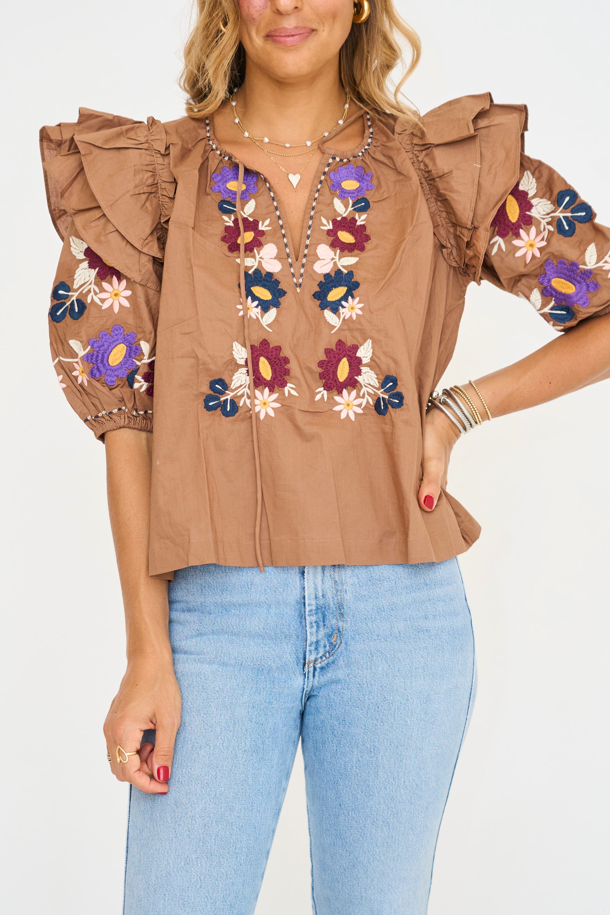 Aubrey Embroidered Top