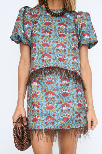 Farley Feathered Skirt Set