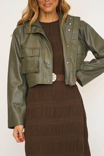 Farrah Cropped Jacket w/Front Pockets