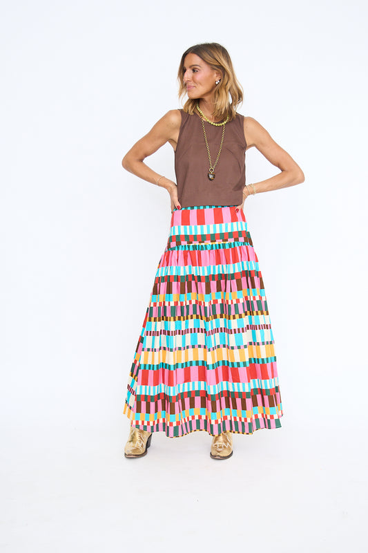 Pippa Plaid Maxi Skirt