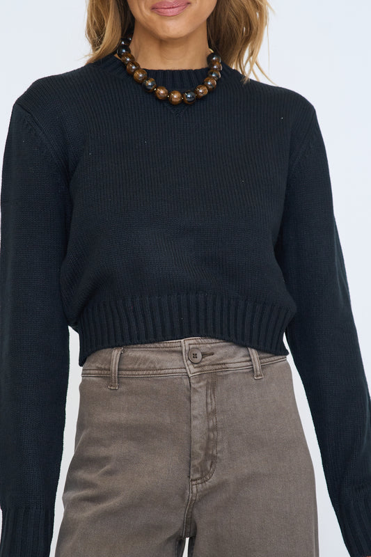 Collins Cropped Long Sleeve Sweater