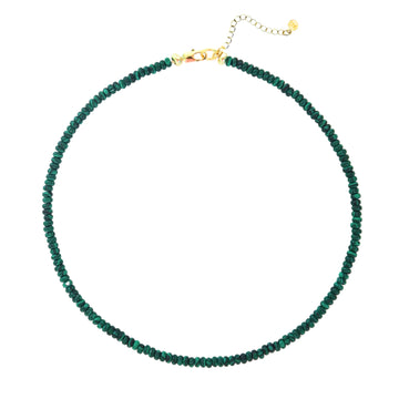 Micro Beaded Necklace - Emerald