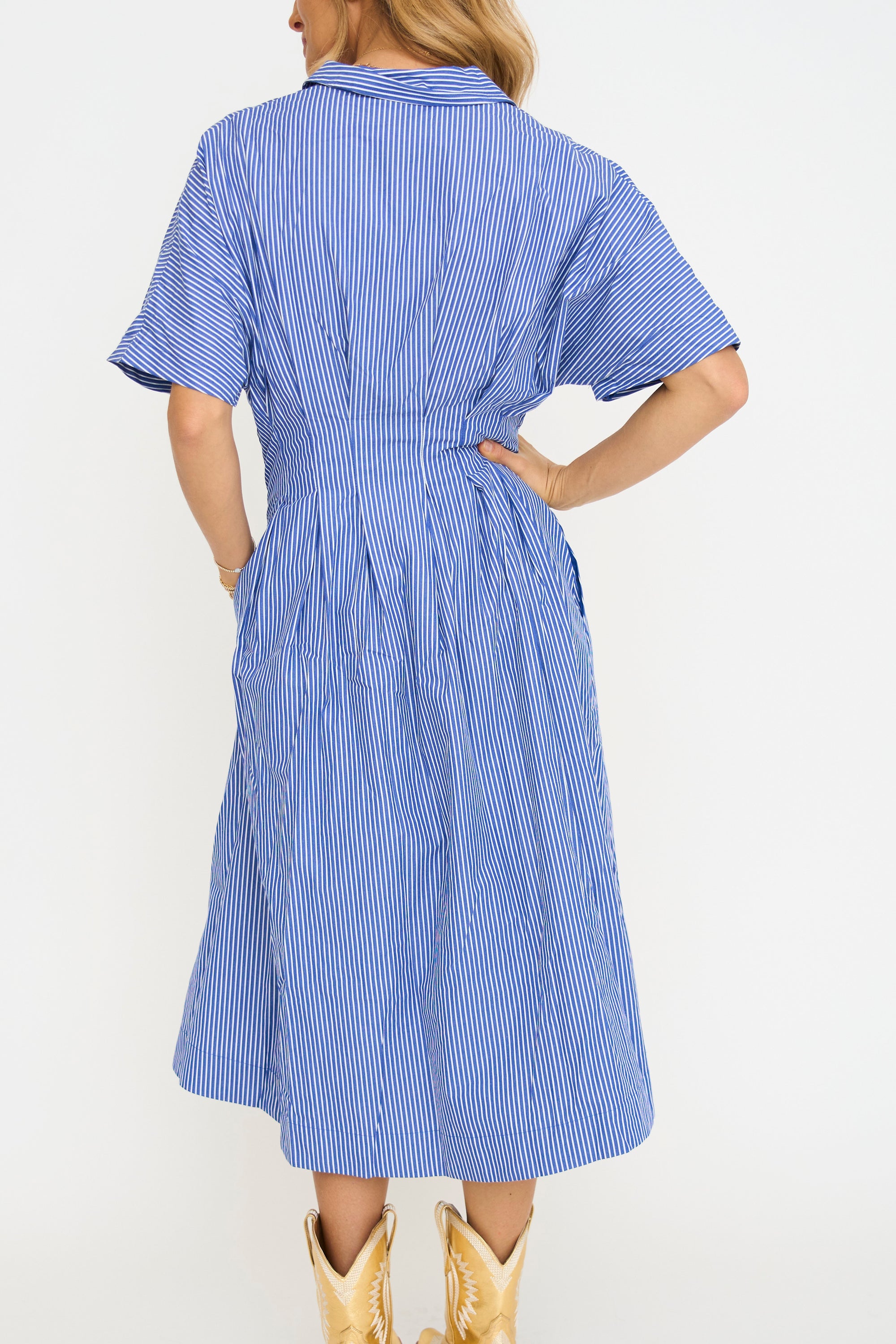 Shelley Stripe Midi Shirt Dress