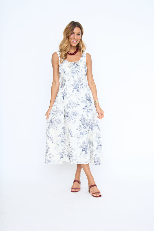 Taylor Toile Print Midi Dress