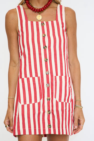 Stripe Shift Mini Dress