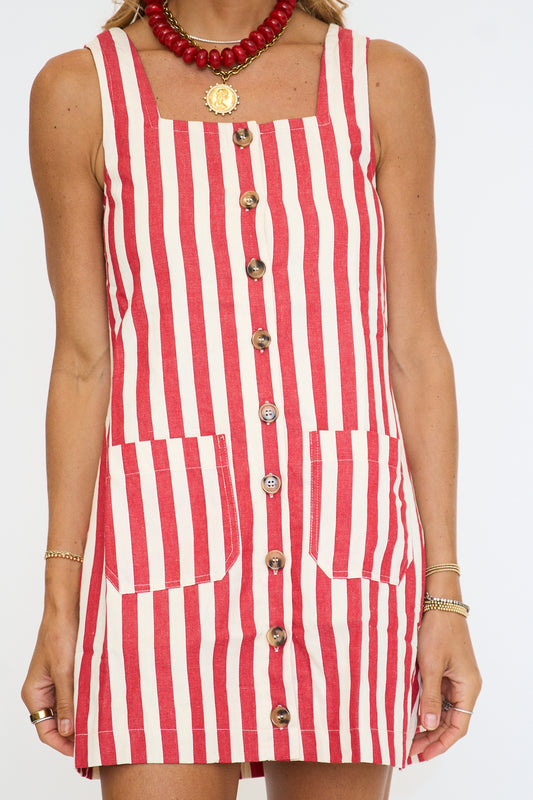 Stripe Shift Mini Dress