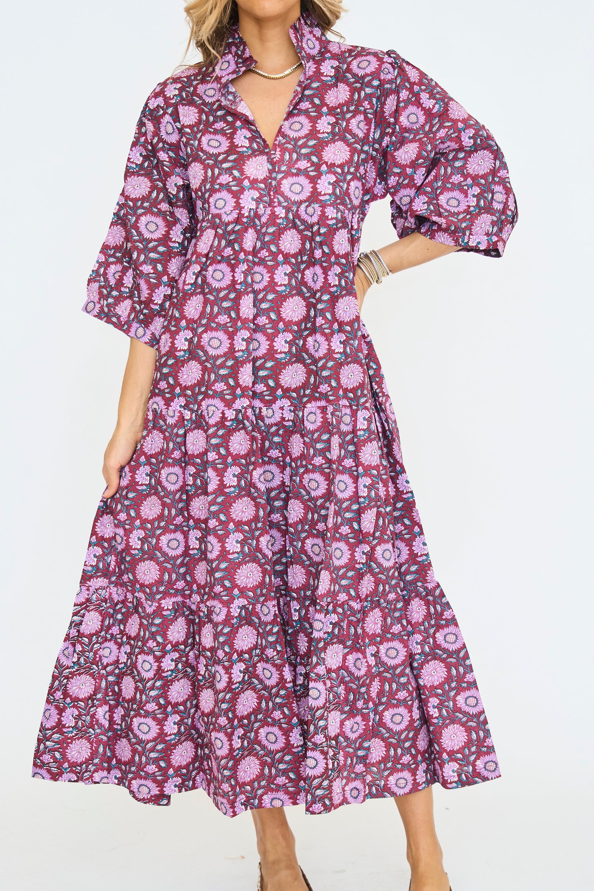 Palmetto Print Dress