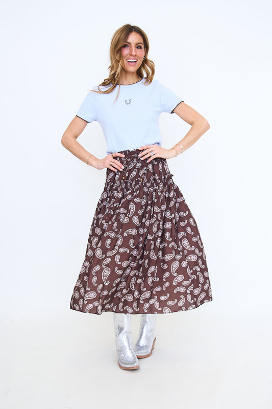 Horseshoe Pointelle Tee