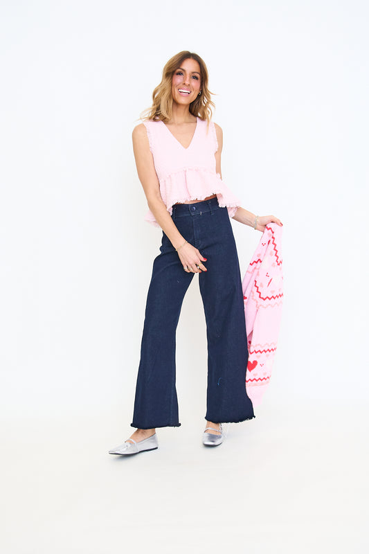 Camilla Peplum Tweed Top