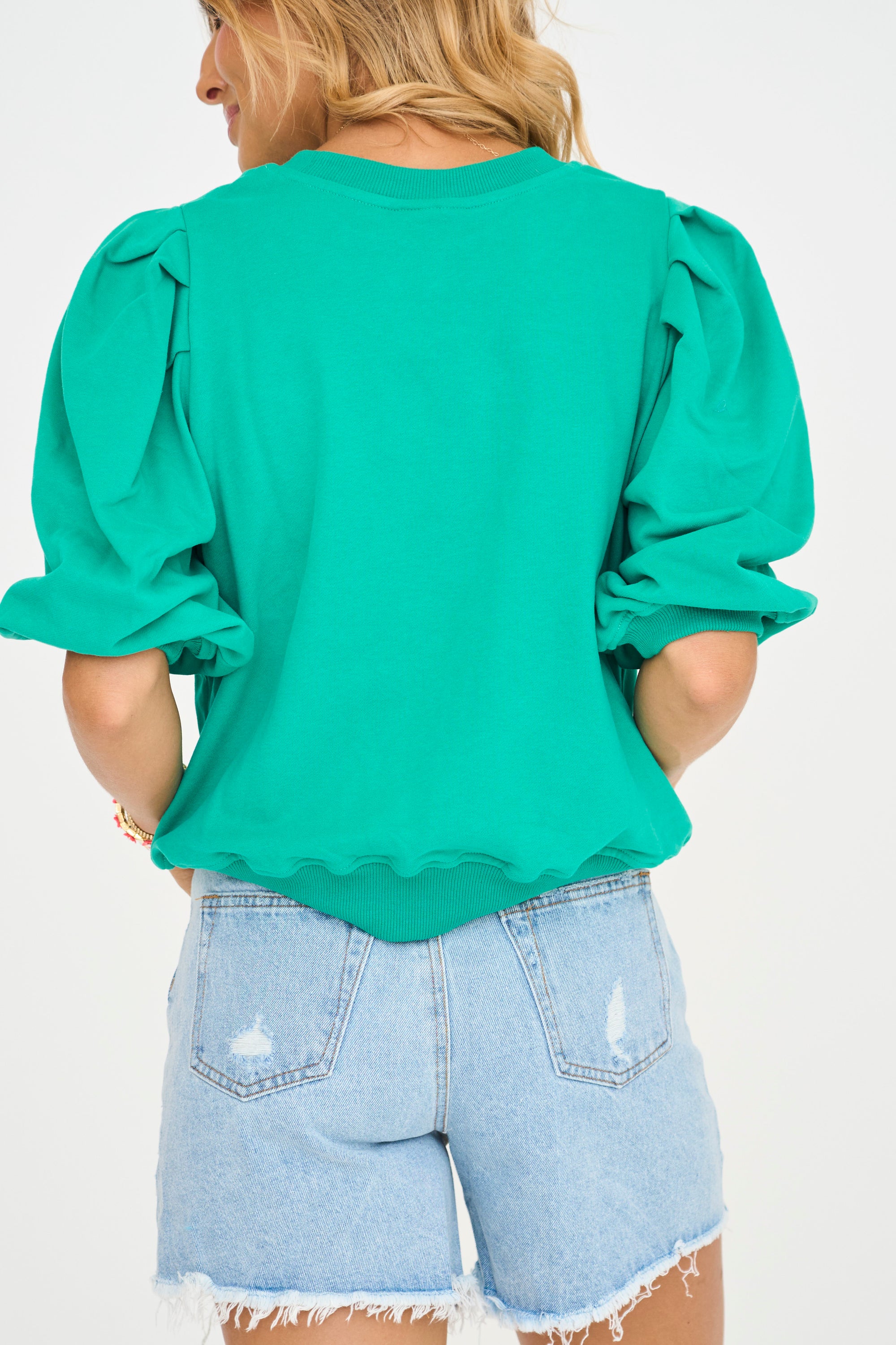 3Q Puff Sleeve Sweatshirt