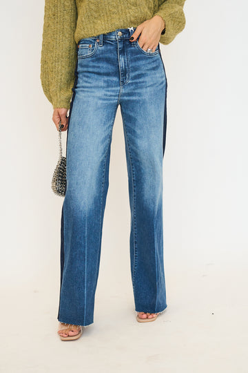 Far Out High Rise Wide Leg - Tuxedo