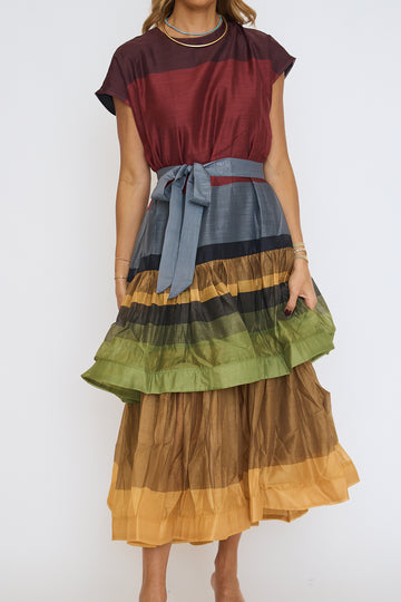 Autumn Ruffle Tiered Dress