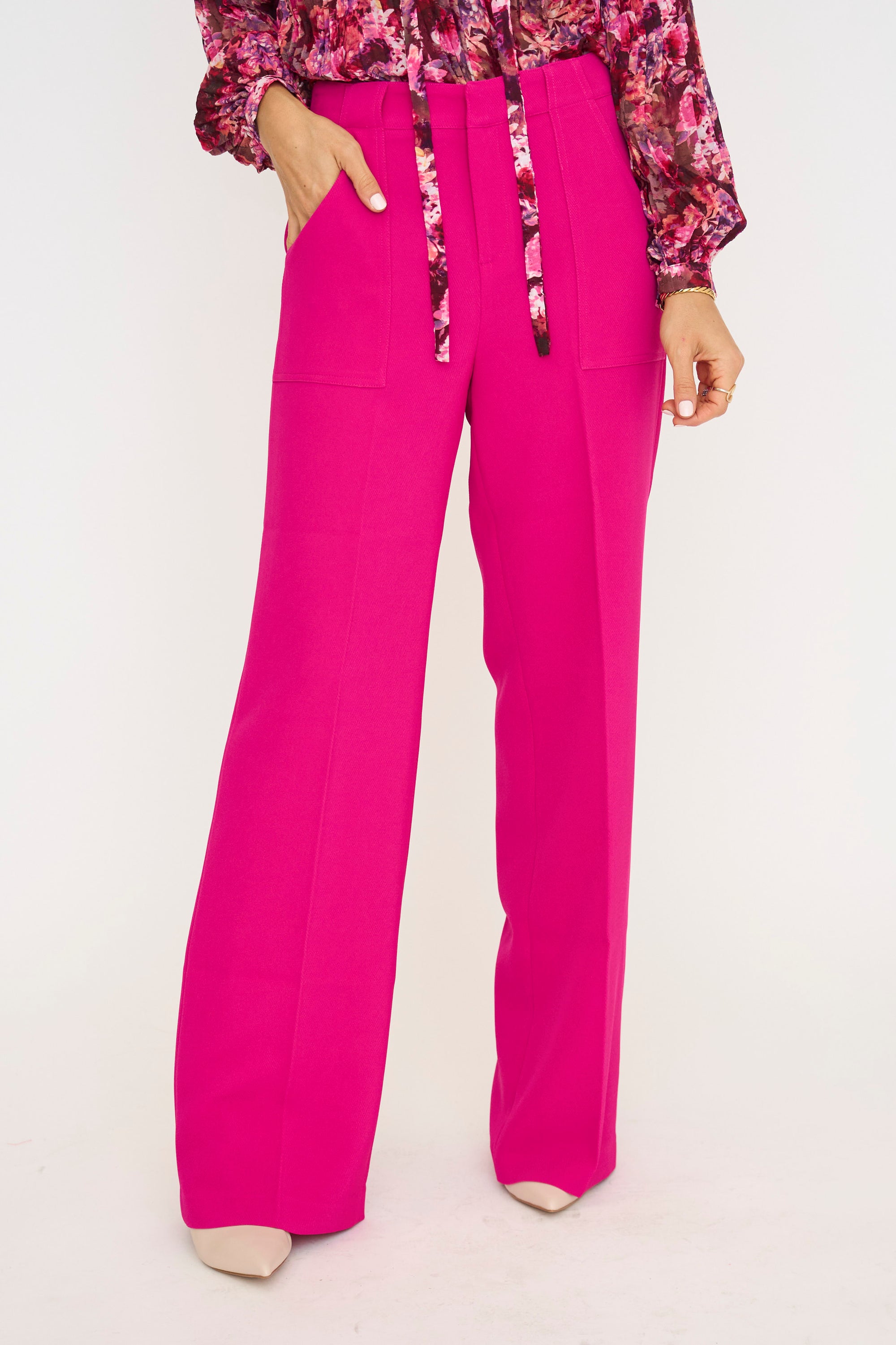 Diana Wide Leg Pant - Fuchsia