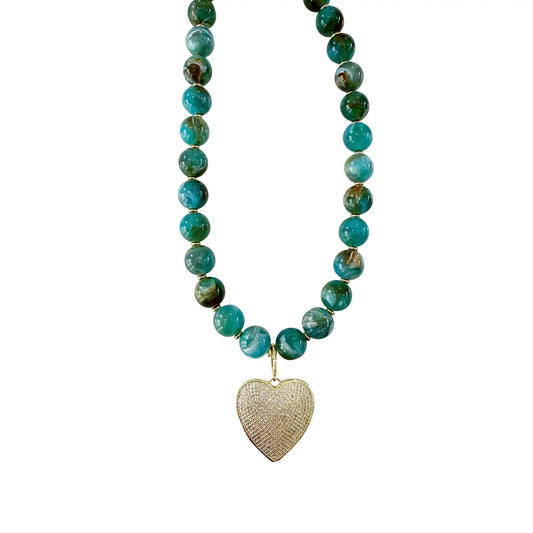 Camden Green Beaded Necklace