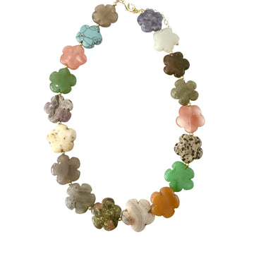 Jenni Multi Colored Clov Beaded Necklace