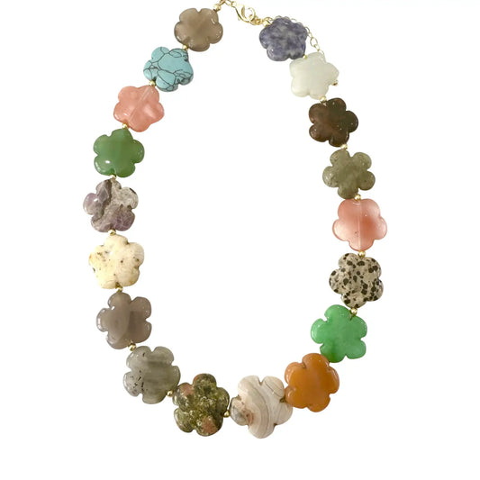 Jenni Multi Colored Clov Beaded Necklace