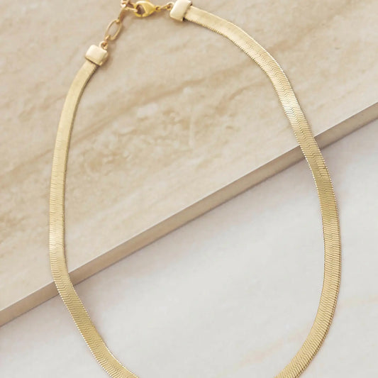 Brooklyn Flat 18k Gold Plated Necklace