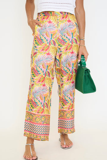 Tropical Satin Pants