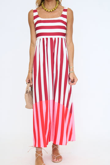 Sail Away Stripe Midi Dress