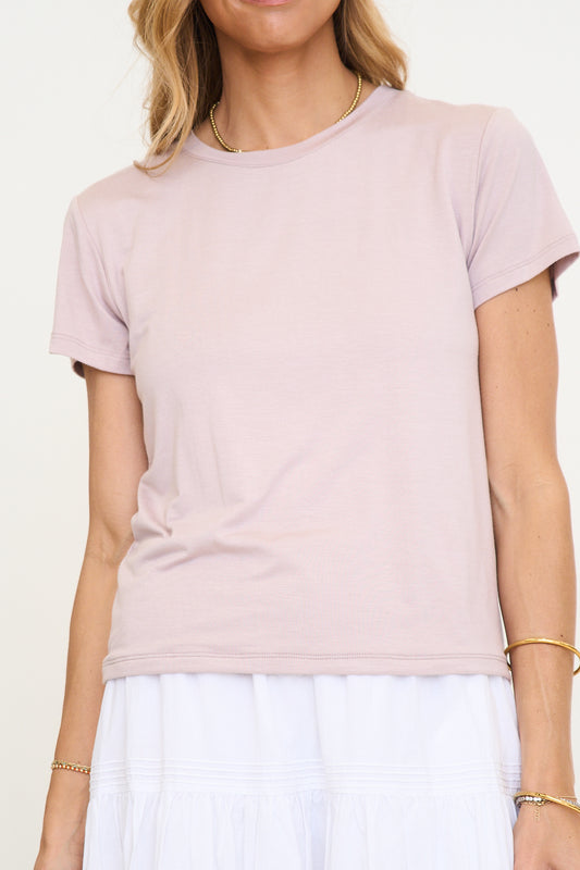 Solid Double Layer Crew Tee