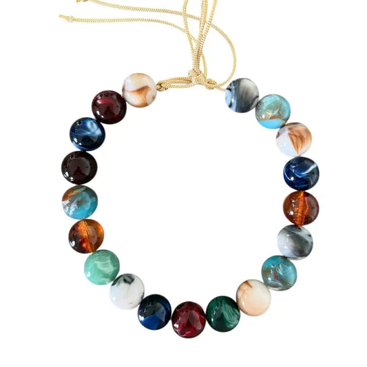 Chunky Beaded Necklace - Rivers