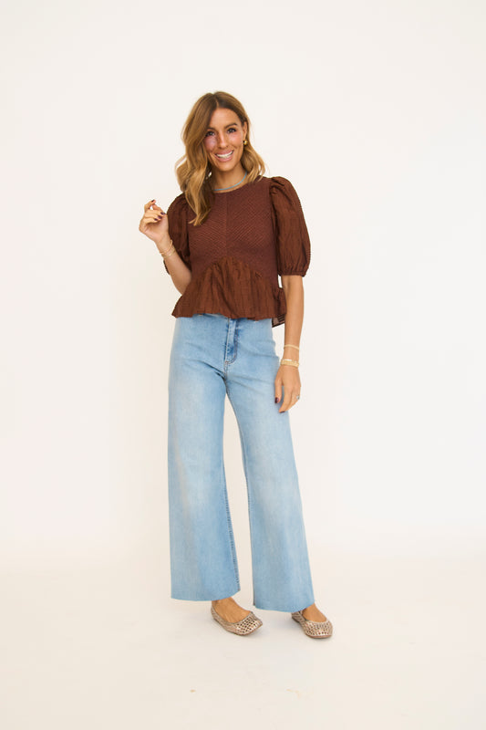 Maggie Wide Leg Denim Pants