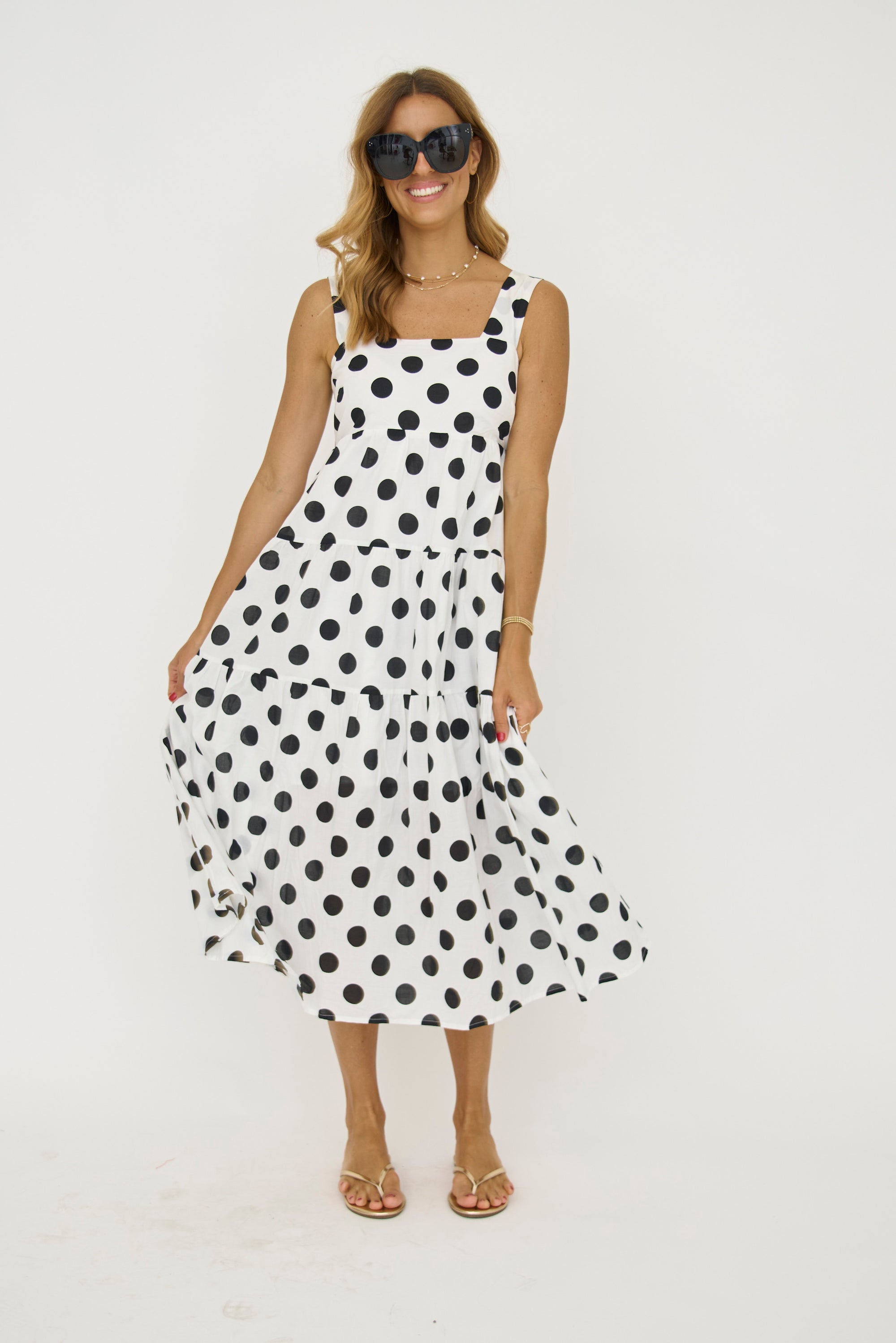 Polka Dot Midi Dress