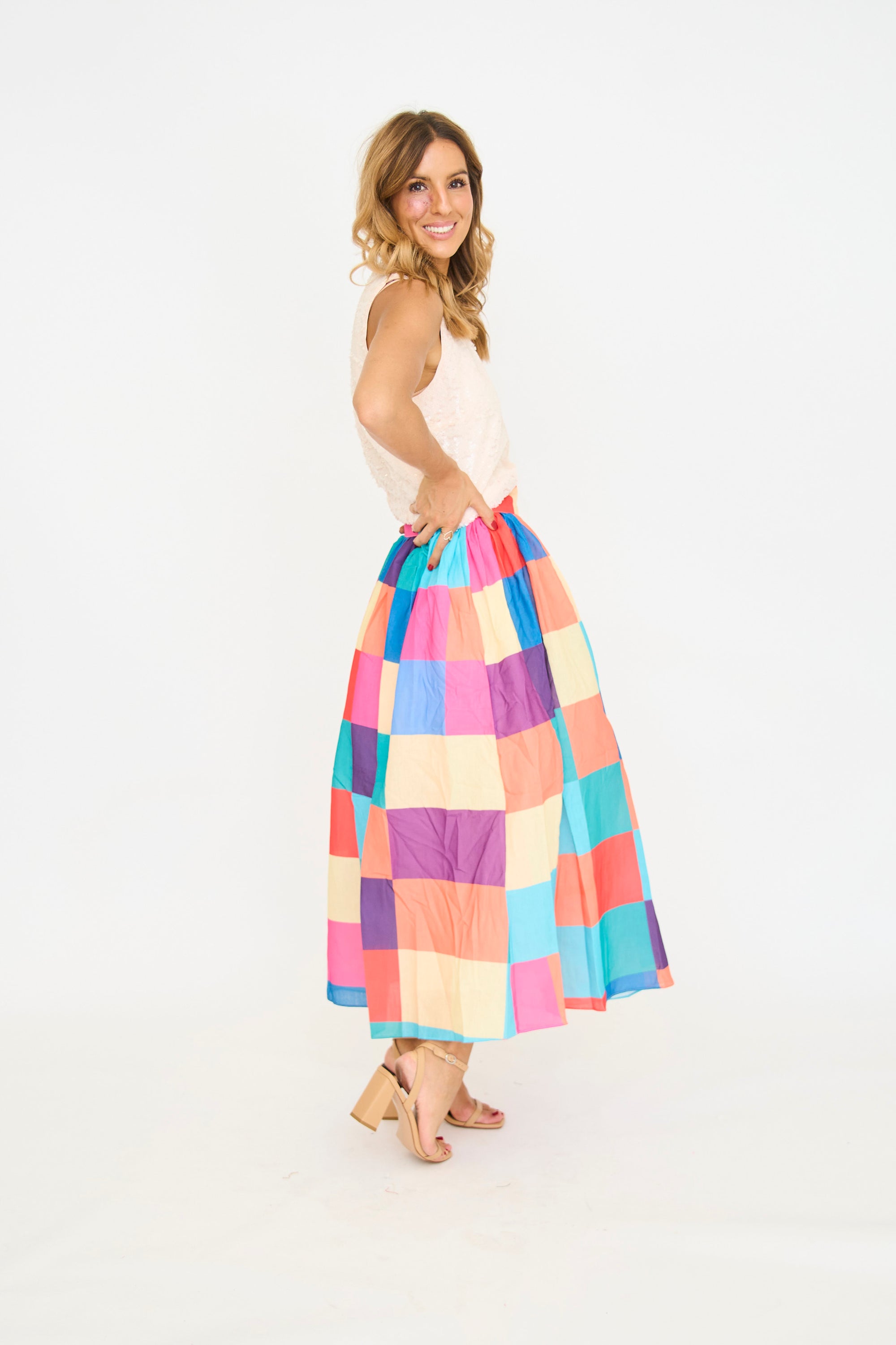 Multi Check Ballroom Skirt