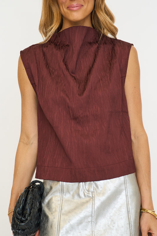 Random Seer Mock Neck Tank