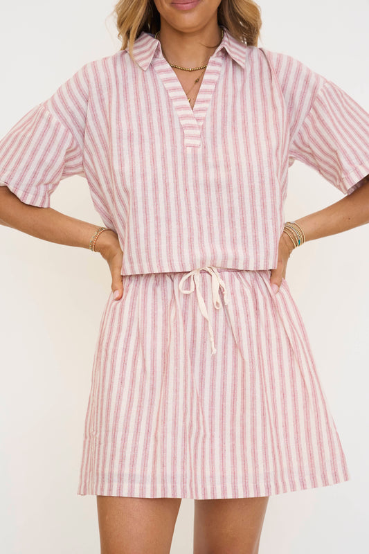 Elli Stripe Skirt Set