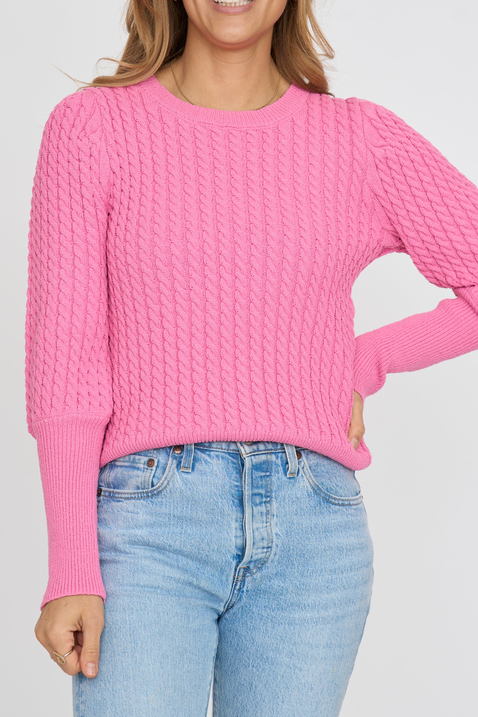 Suzanne Puff Sleeve Knit Top