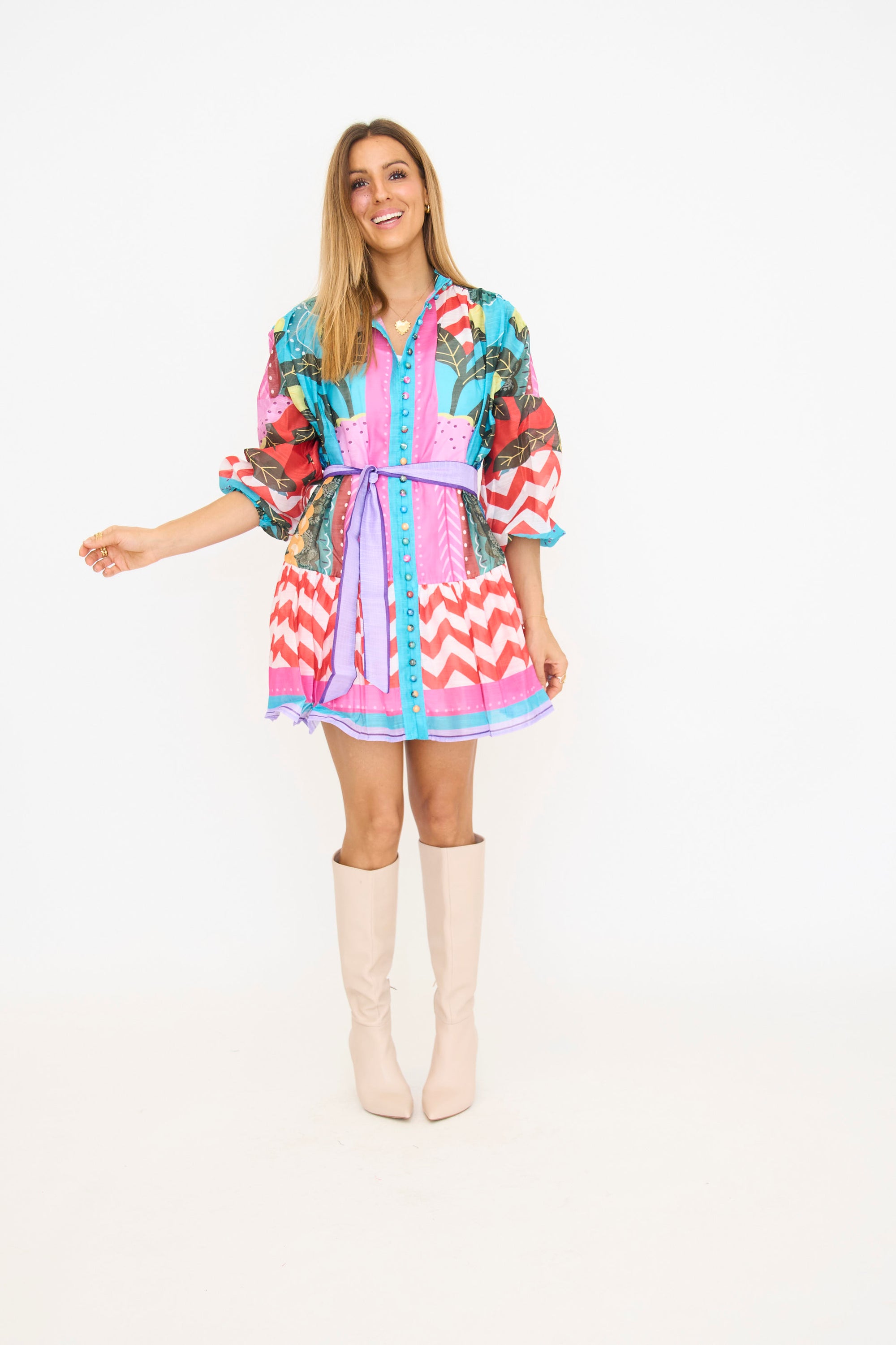 Moda Multi Colored Dress