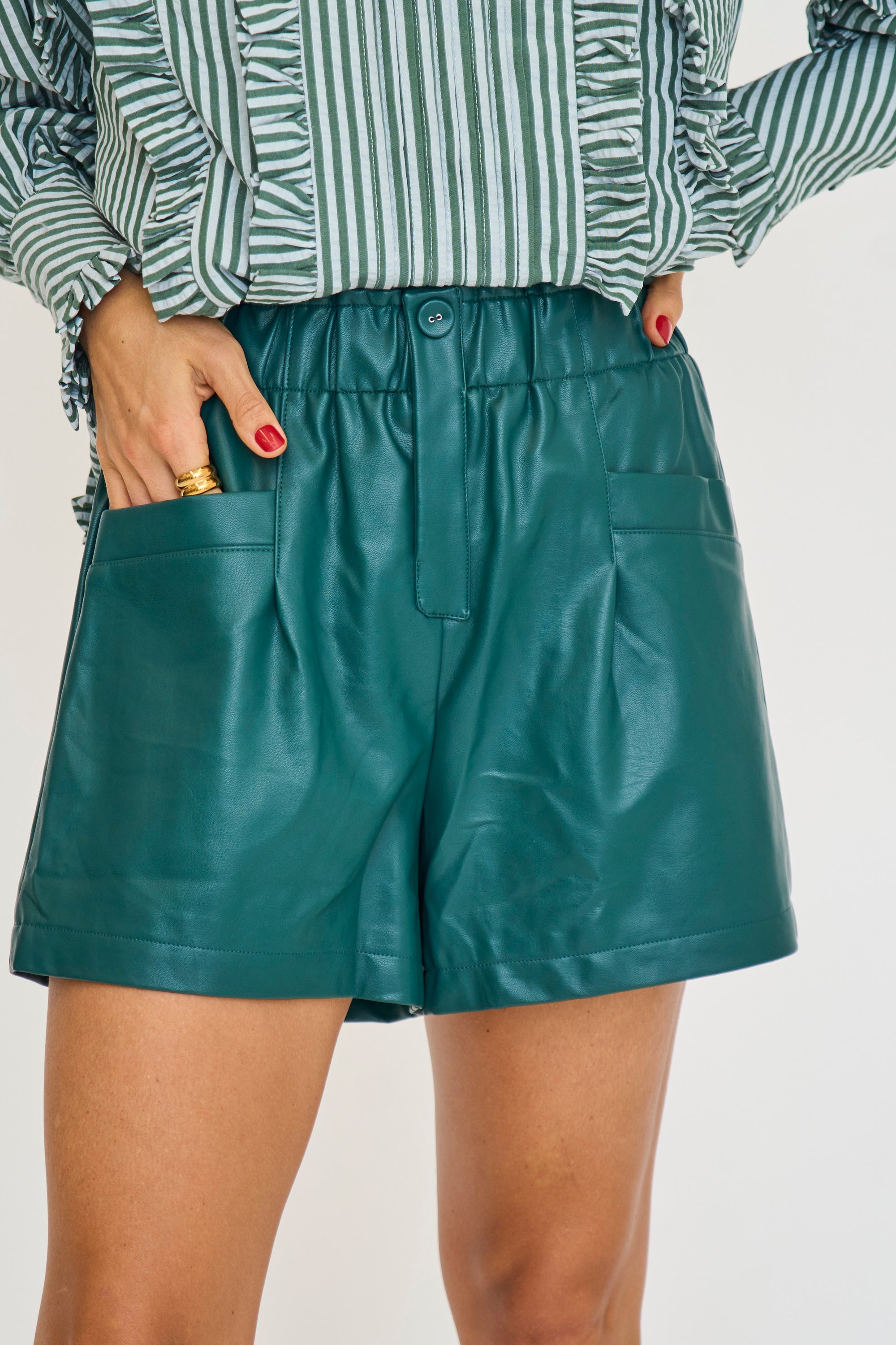 Maren Faux Leather Shorts