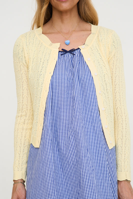 Lightweight Pointelle Cardigan