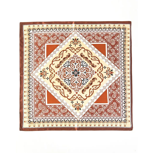 Paisley Arabesque Pattern Square Bandana Scarf