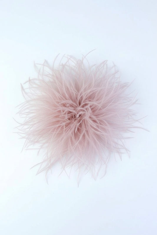 Feather Flower Brooch Pin