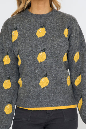 Lemon Crew Neck Knit