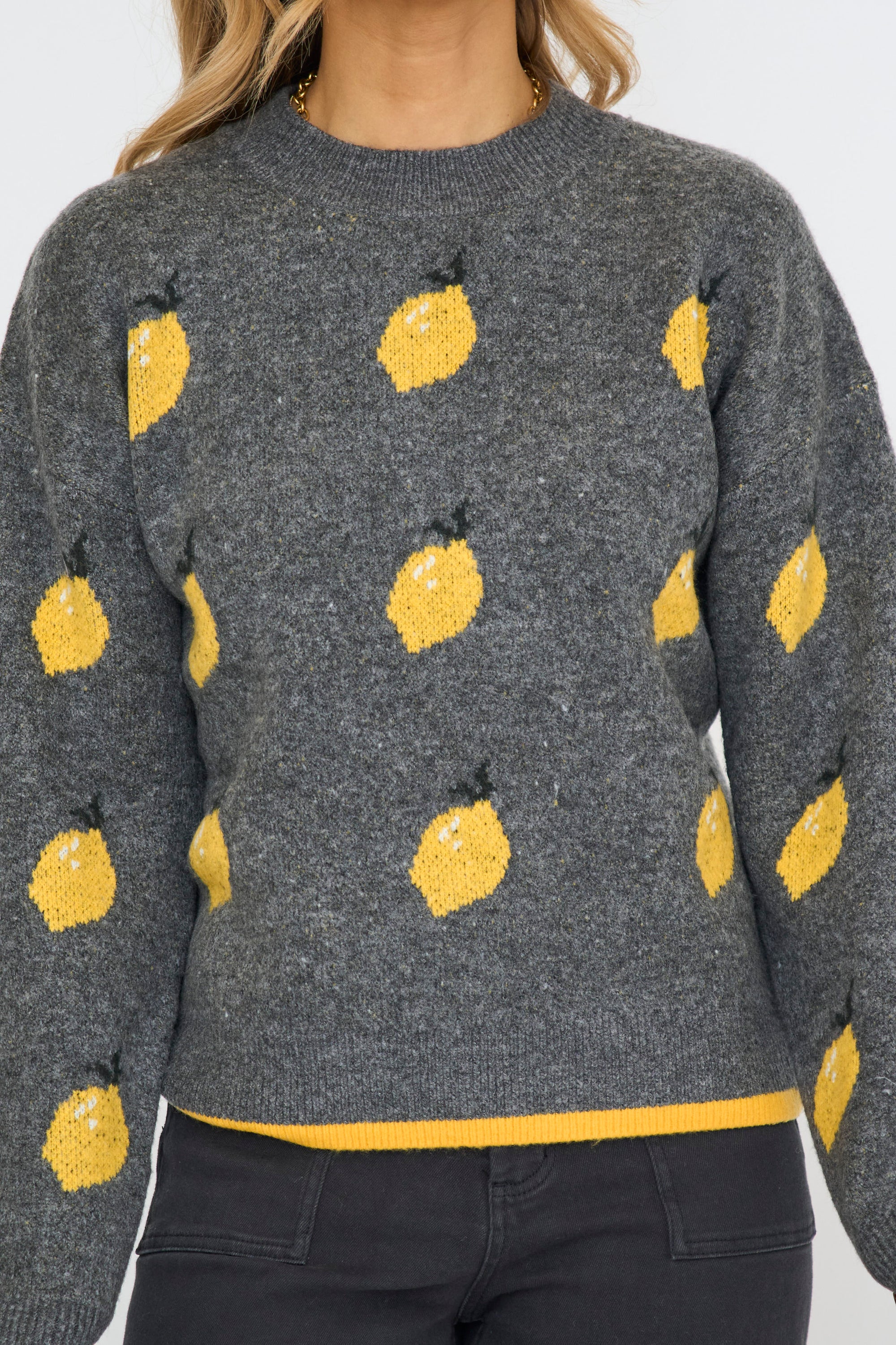 Lemon Crew Neck Knit