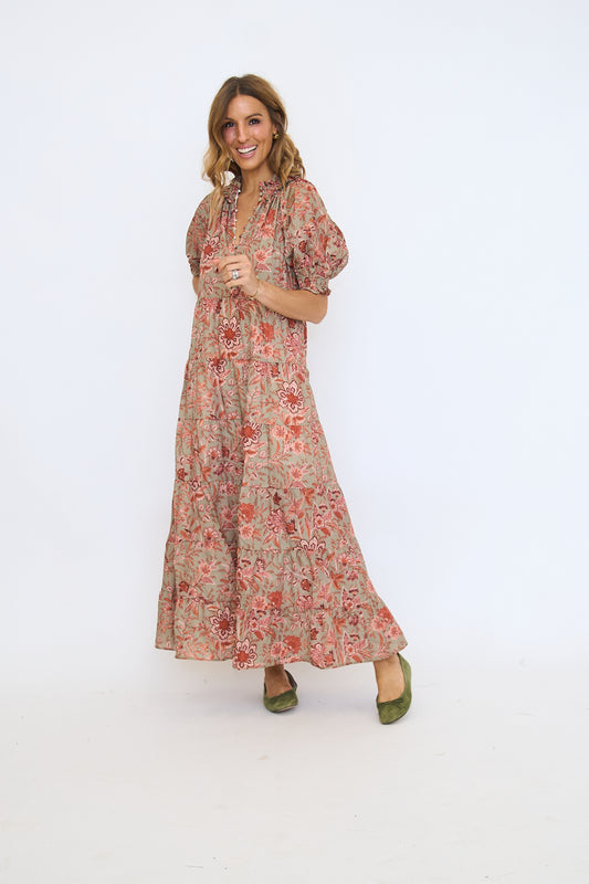 Louisa Green Maxi Dress