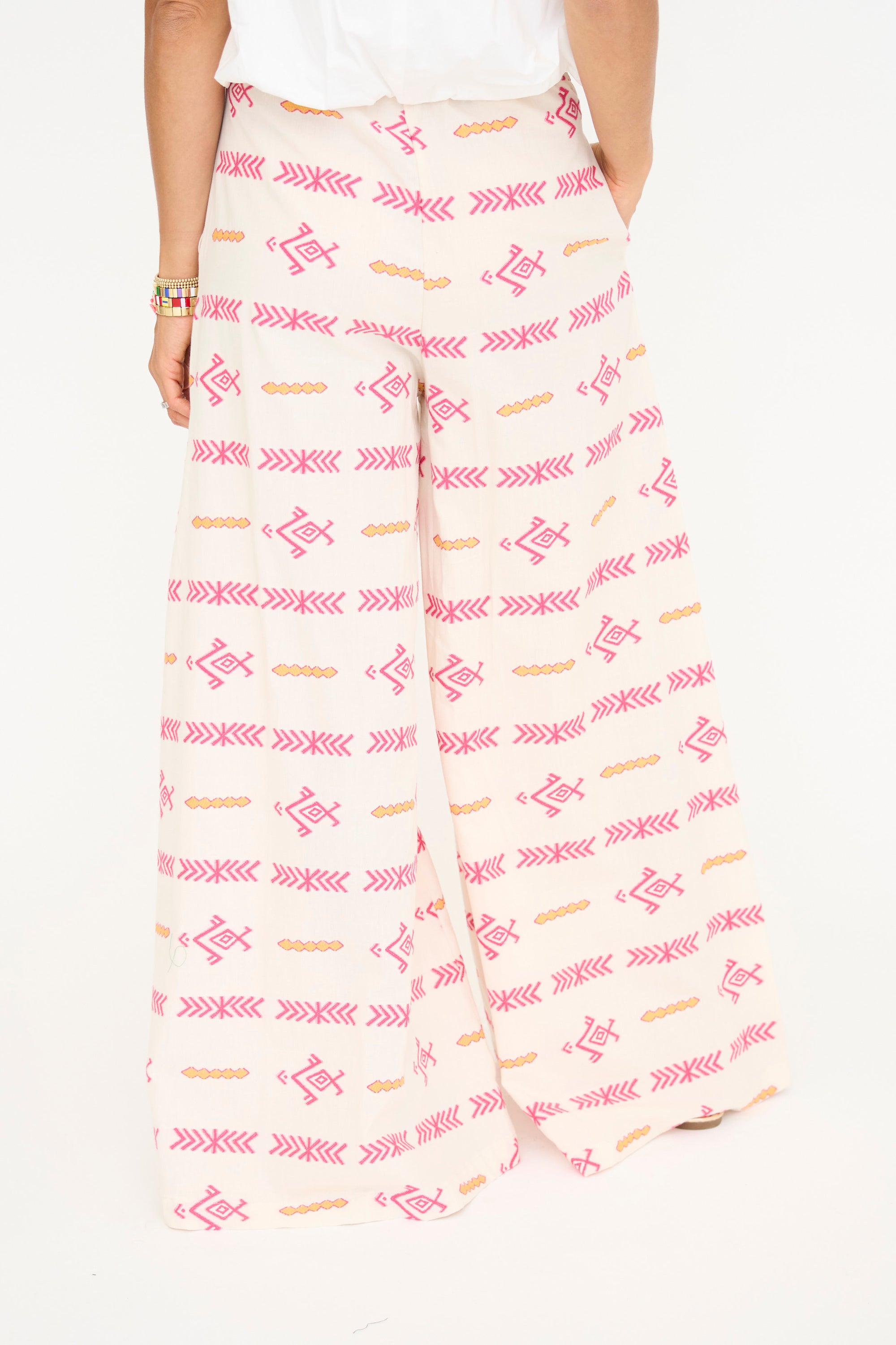 Print High-Waisted Wide Leg Pants