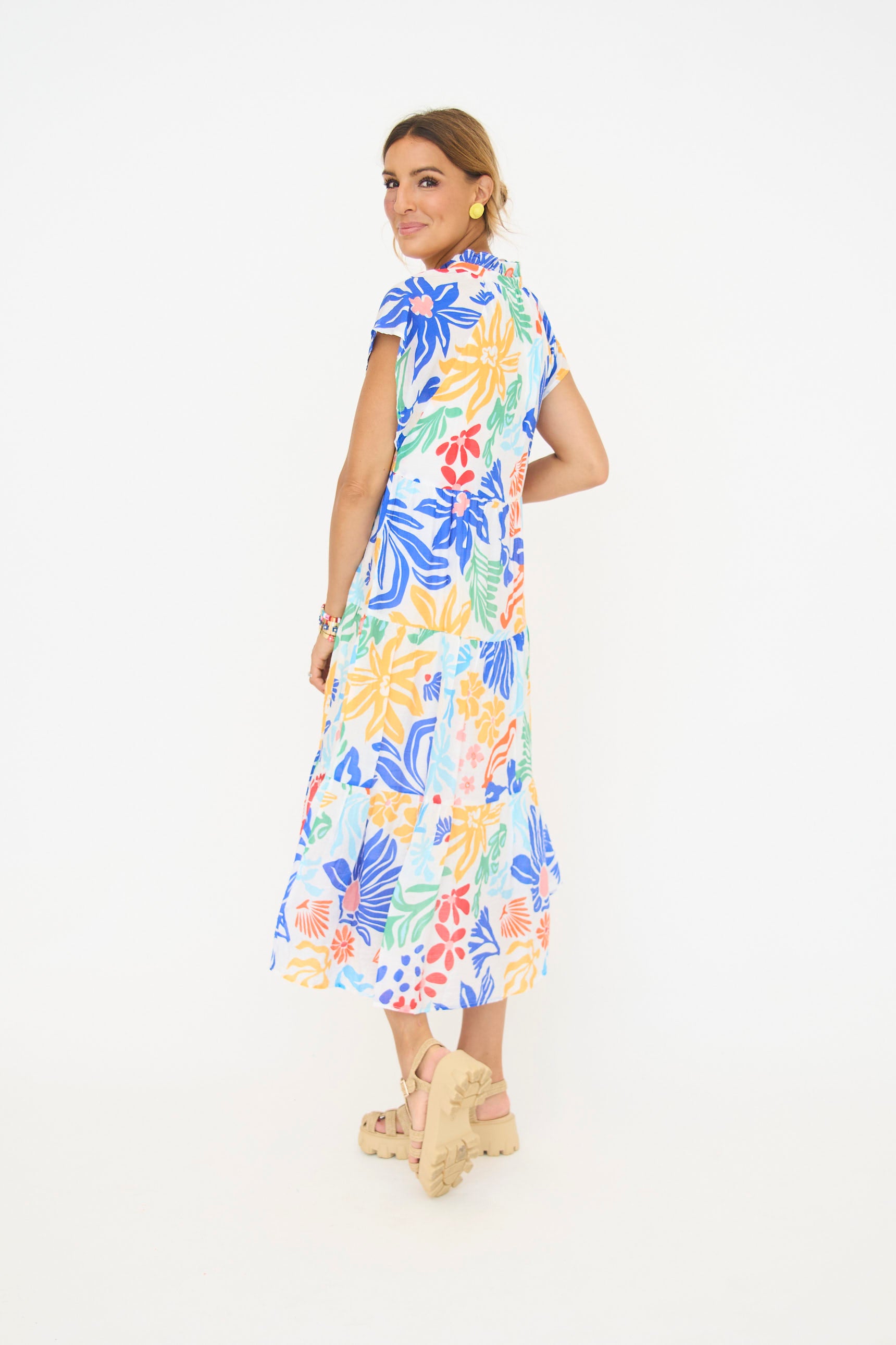 Madison Multi Floral Tiered Dress