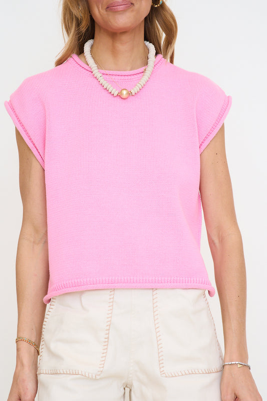Cap Sleeve Knit Top