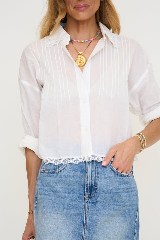 Delphi Lace Collar Blouse