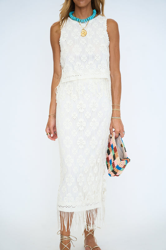 Cabo Fringe Maxi Skirt Set