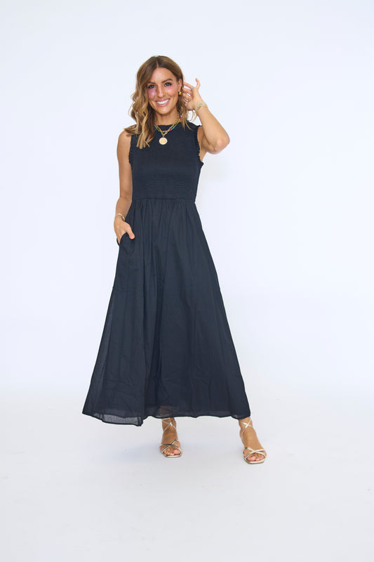 Cecil Smocked Midi Dress