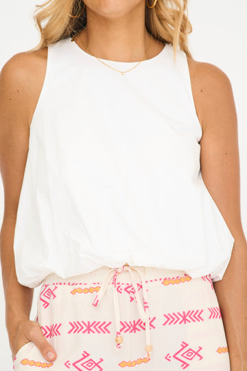 Sleeveless Bubble Cropped Top