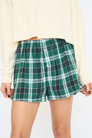 Front Flannel Boxer Shorts